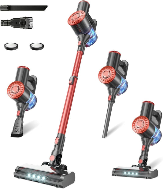8-in-1 Lightweight Rechargeable Cordless Vacuum Cleaner with 7-Layer Filtration