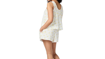 Gap 2 Piece Pajamas Set Women’s Sz Large Black Shorts Button Top Rayon Stretch