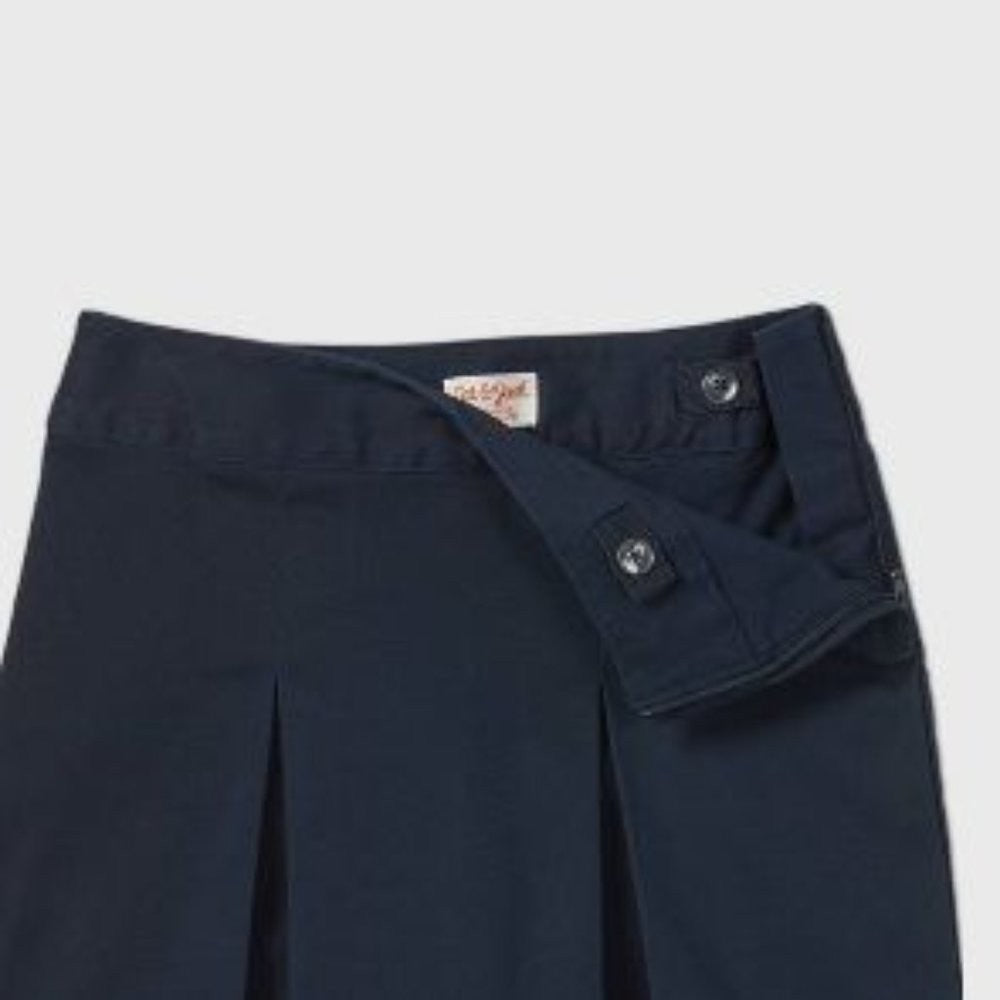Girls' Stretch Uniform Pleated Twill Skorts - Cat & Jack Navy, Size 16