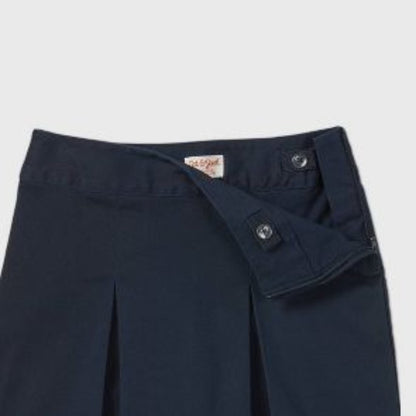 Girls' Stretch Uniform Pleated Twill Skorts - Cat & Jack Navy, Size 16