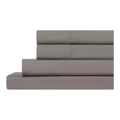 Columbia Breathable Cotton Percale 4 Piece King Size Sheet Set | 4 Color Options