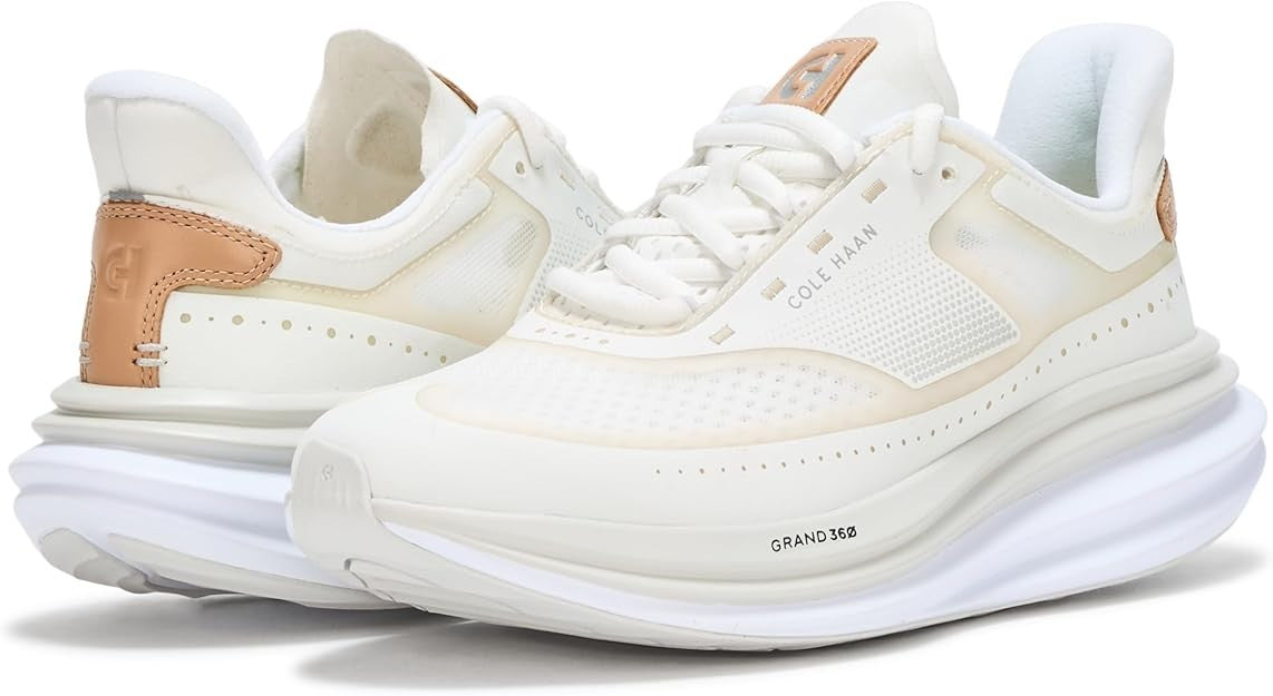 Cole Haan Mens ORIGINAL GRAND QUADSTAR RUNNER  Sneaker Casual Shoe - 10 - Ivory
