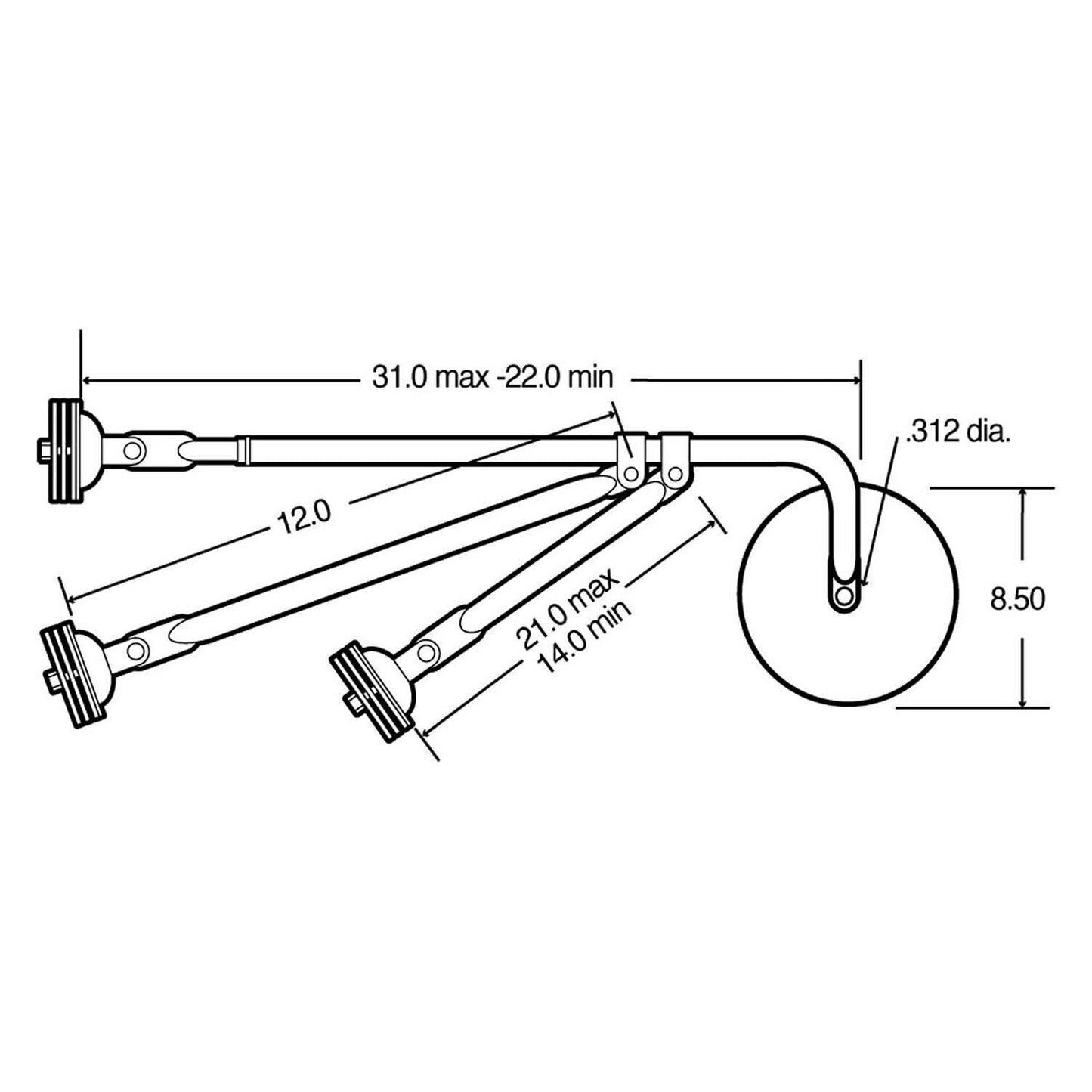 Trucklite 97686 HEAVY DUTY TRIPOD FENDER ASSY