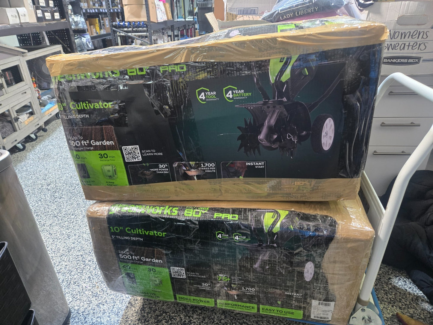 Greenworks - 10 " 80 Volt Cultivator/Tiller (2Ah battery & charger included)