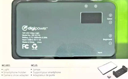 Digipower The Streamer - 112 LEDs Compact Video Light with Diffuser