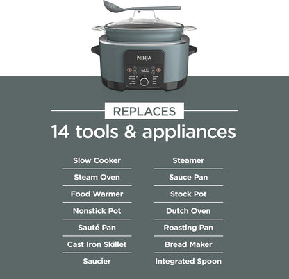 Ninja MC1001 - Foodi PossibleCooker PRO, 8.5qt Multi-Cooker - Sea Salt Grey