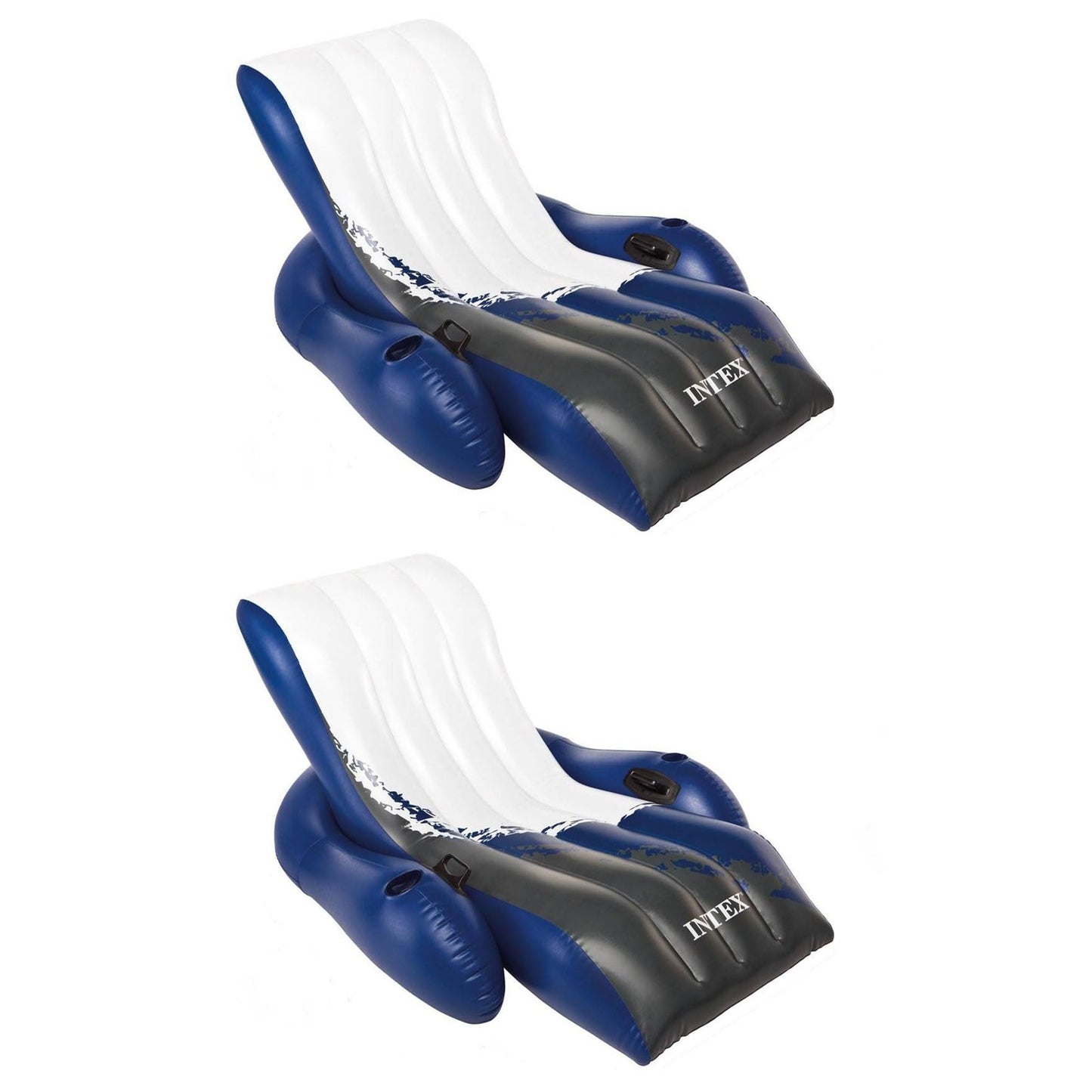 Intex Durable 18 Gauge Vinyl Inflatable Comfortable Pool Float Recliner Lounges