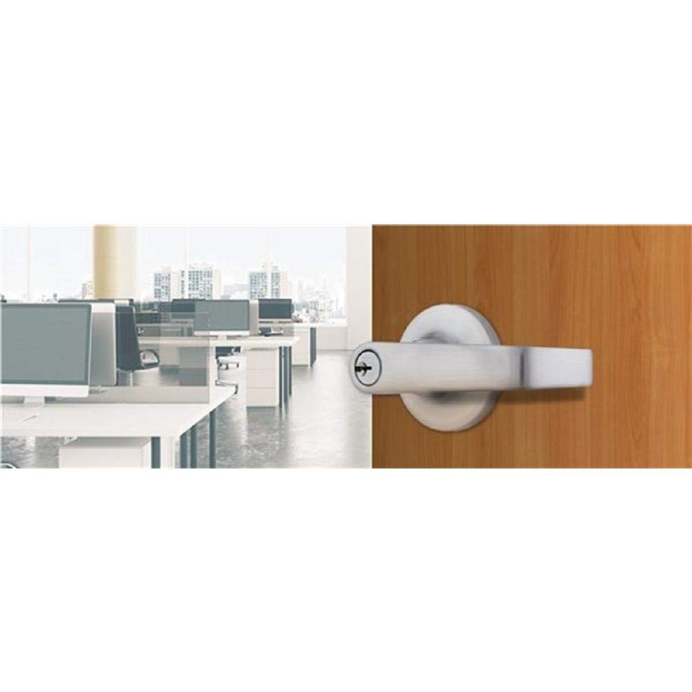 Commercial 2-3/4 in. Satin Chrome Standard Duty Keyed Entry Door Lever
