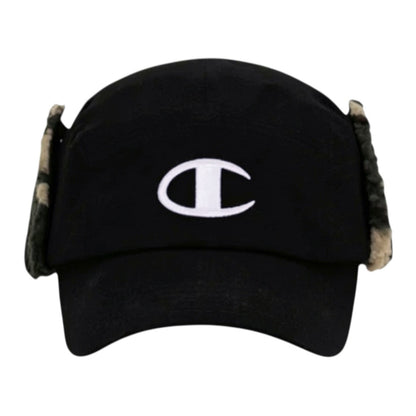 Champion Squall Ear Flap Cap Hat Black Camouflage One Size Fits Most