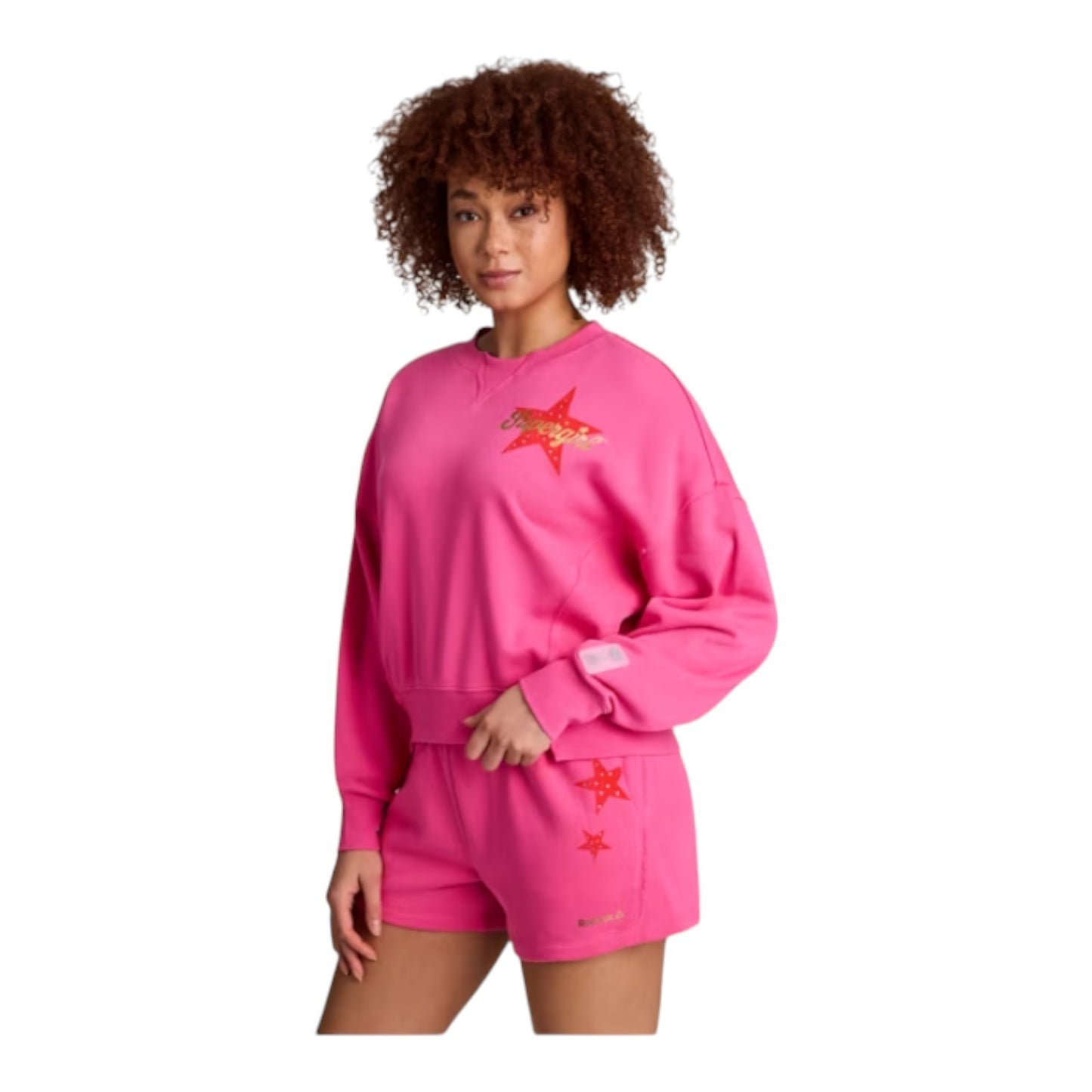 Reebok Women's Supergirl Graphic Sweatshirt & French Terry Graphic Shorts