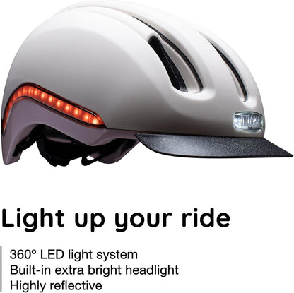 Nutcase Vio Rozay Matte w/ MIPS & Lights - Size Small - 21.75"-23.25"