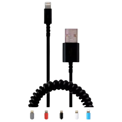 Tech & Go 3 ft Coiled Cable, 131 0359 TG3, USB to ⚡, for iPod, iPhone, iPad