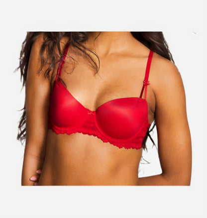 PINK Wink Lightly Lined Balconette Bra | Color: Red Pepper | Multiple Sizes