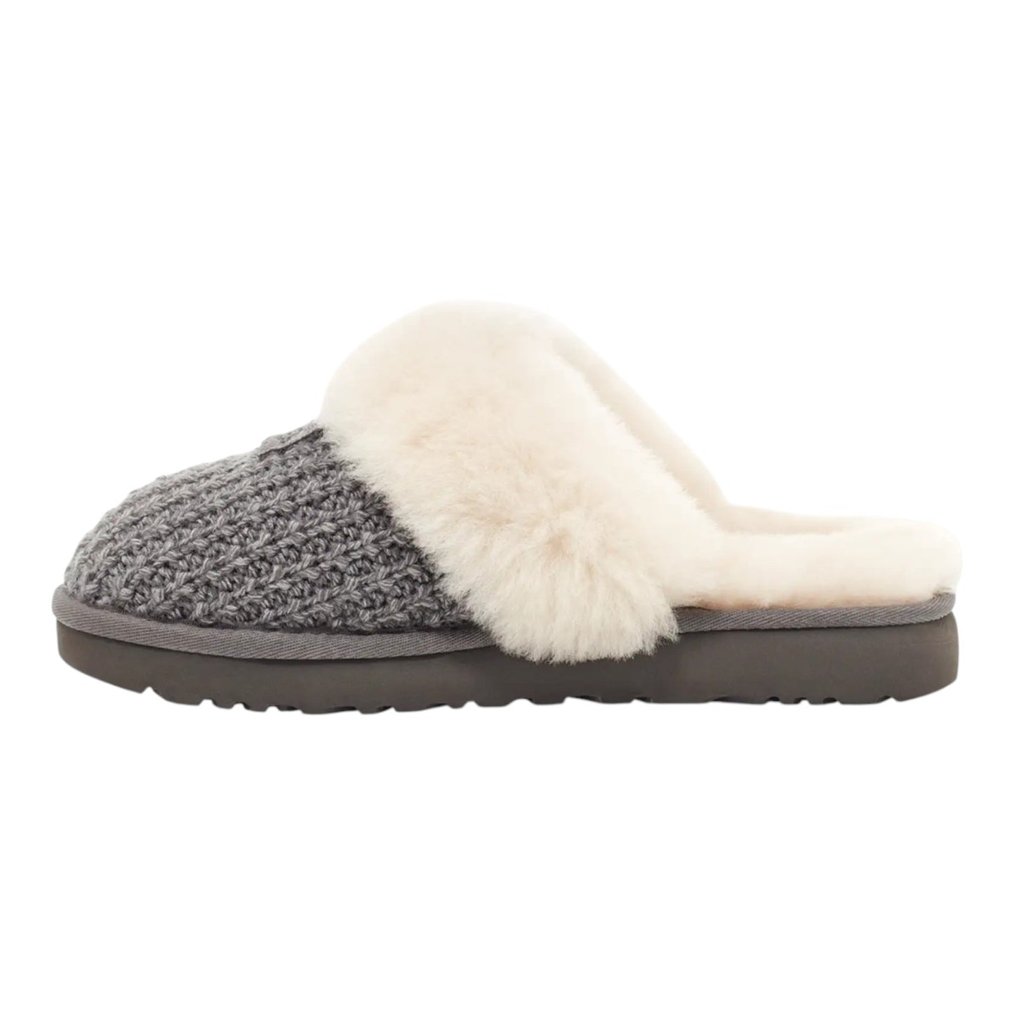 New 100% Authentic UGG Brand Women's Cozy Slippers Soft Knit Shoes Sandals Grey