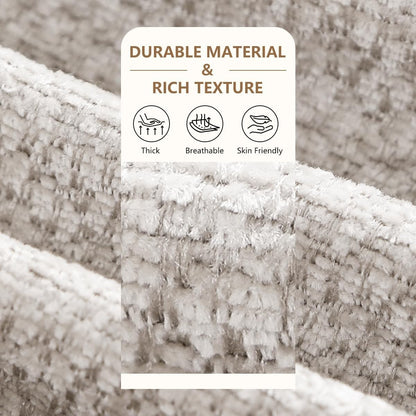 6 Chair Cushions for Dining Chairs, D-Shaped Seat Cushions, Removable, Washable