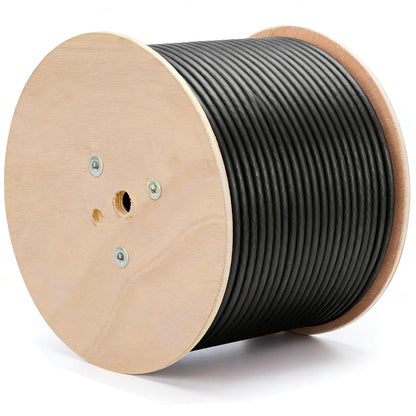 Outdoor Direct Burial Cat6 Ethernet Cable 1000ft UTP 550MHz CCA, 10Gbps, 23AWG