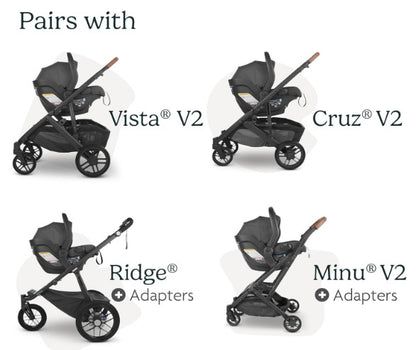 UPPAbaby MESA V2 Infant Seat- Stella (Grey mélange) + Base for MESA/MESA V2