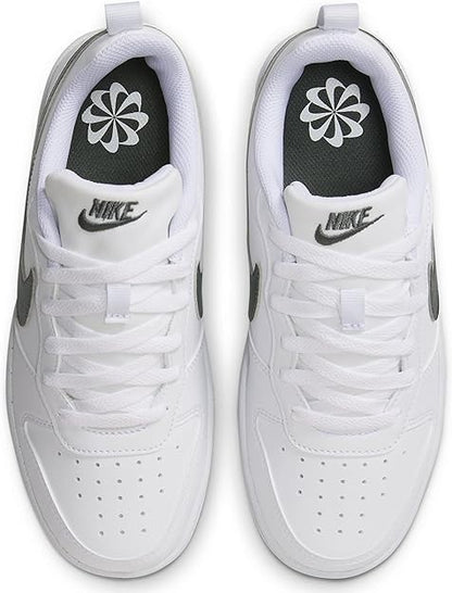 Nike Court Borough Low Recraft Big Kids' Shoes (White/Vintage Green) 5.5y