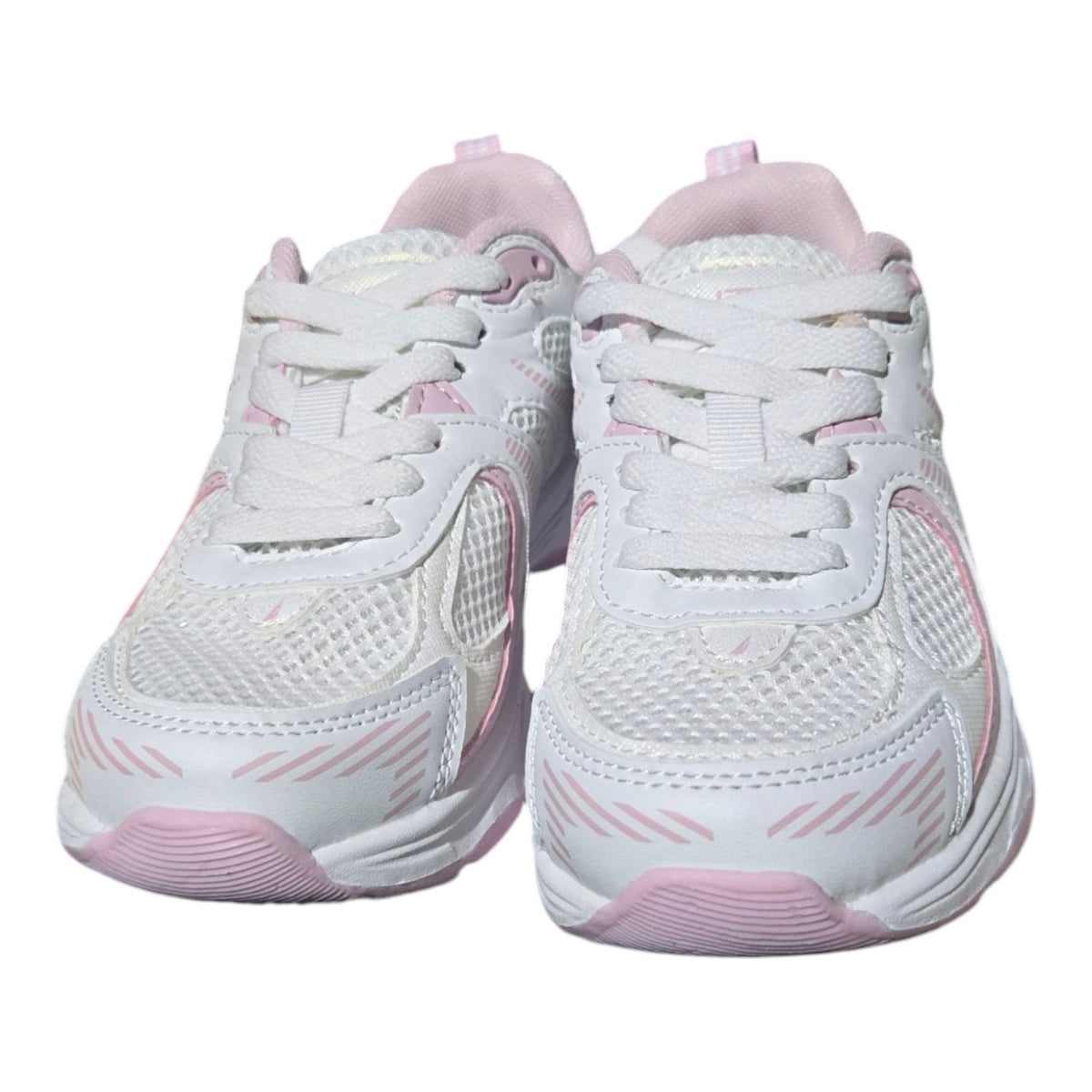Nautica Girls White and Pink Sneakers - Monroe KN10771S - Missy Athletic -