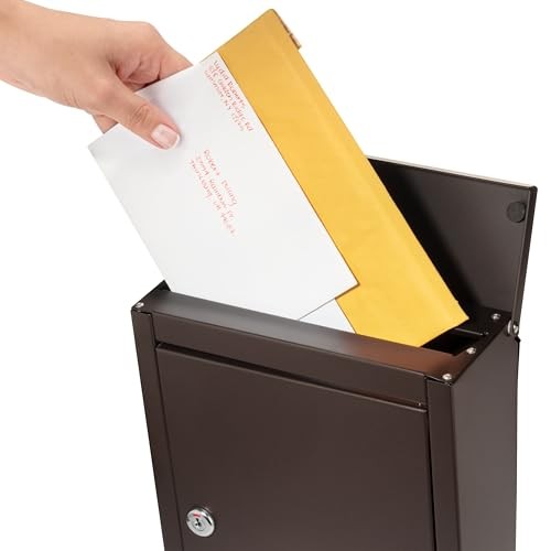 Architectural Mailboxes Chelsea Galvanized Steel, Locking, Wall Mount Mailbox,