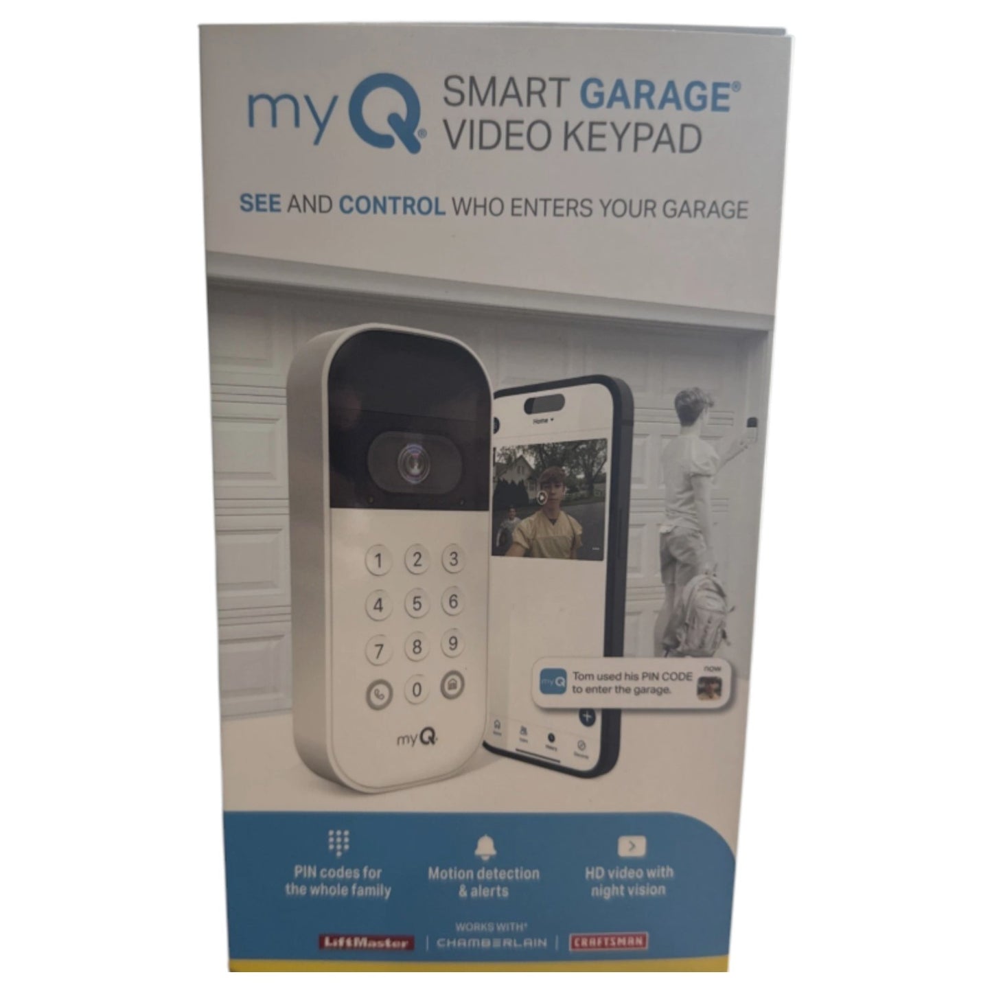 Chamberlain my Q Smart Garage Video Keypad - White - MYQ-K40TXXW 8098