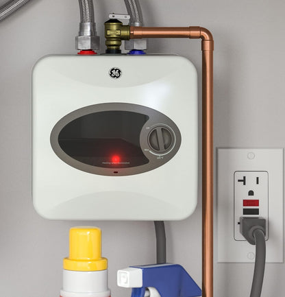 6 Gallon, Versatile Mini Tank Electric Water Heater with Adjustable Thermosta...