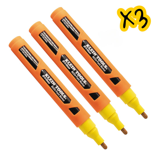 Klein Tools 86354 Skribes Paint Marker, Yellow 3-Pack