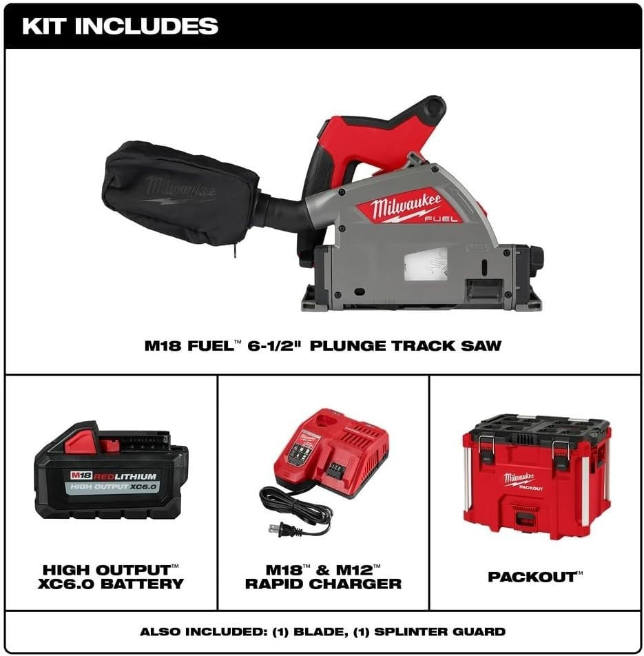 Milwaukee M18 FUEL 18V Plunge Track Saw Kit (2831-21)