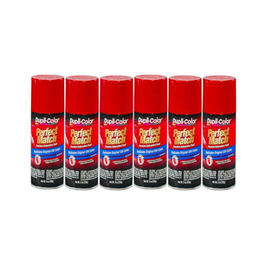 Dupli-Color BGM0388 Perfect Match Automotive Paint GM Bright Red 8oz Pack of 6