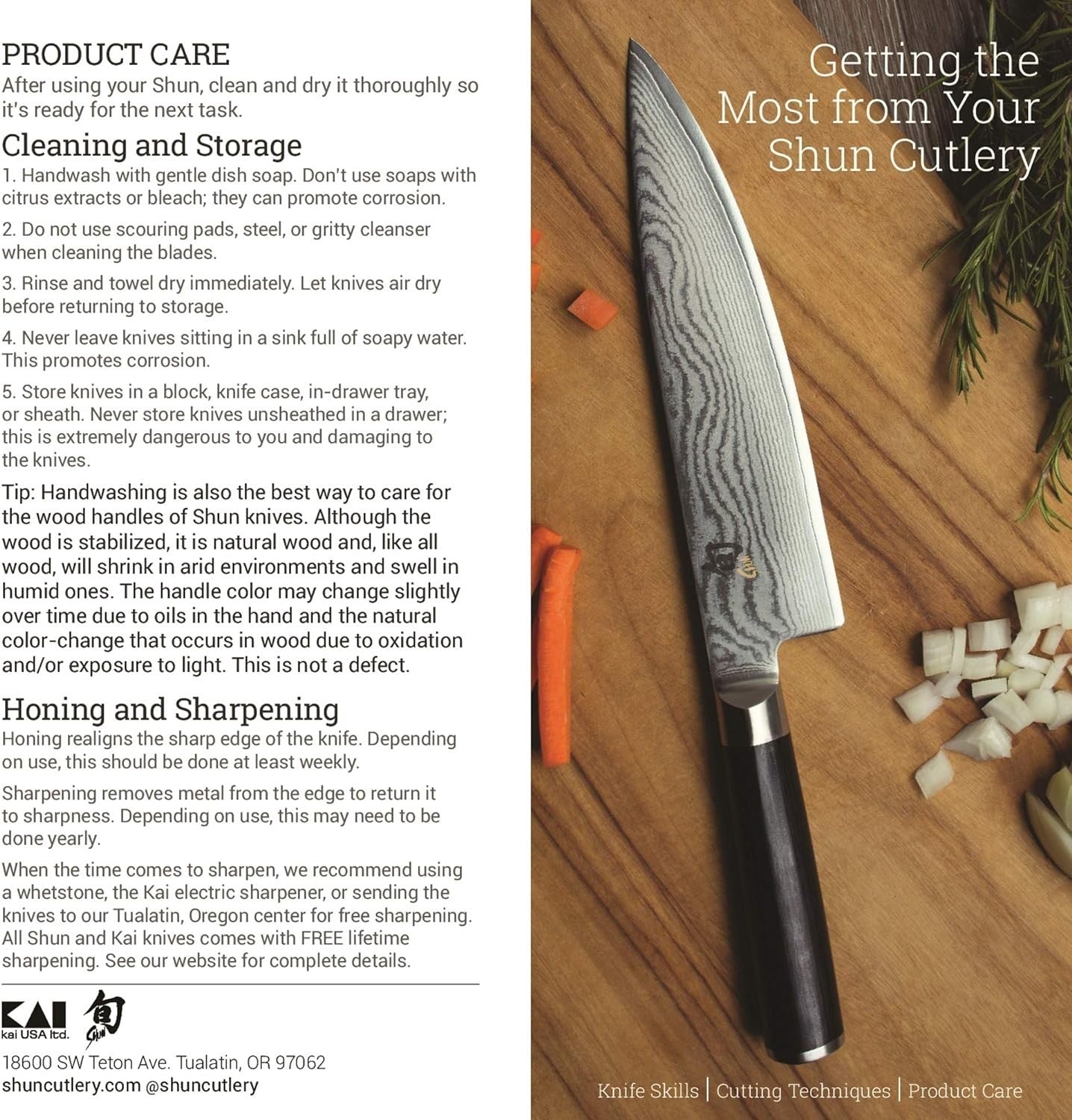 Shun Premier 7" Santoku Knife - TDM0702 - Walnut, Contoured Pakkawood Handles