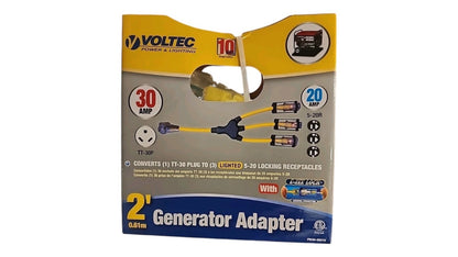 Voltec 2' Generator Adapter (30Amp TT-30P / 20Amp 5-20R) 04-00215