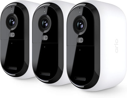 Arlo Essential Security Camera Wireless 1080p HD | Outdoor/Indoor 2nd Gen 3-pack