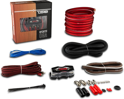 DS18 OFC 0 Gauge Amp Kit Copper Wiring Installation Car Audio Install OFCKIT0