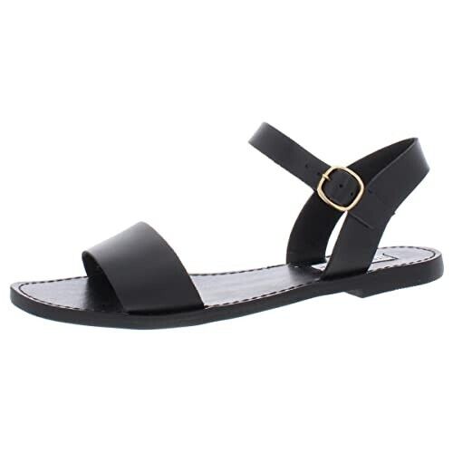 Steve Madden Women's Donddi Sandal - Black Leather Size 8 NIB
