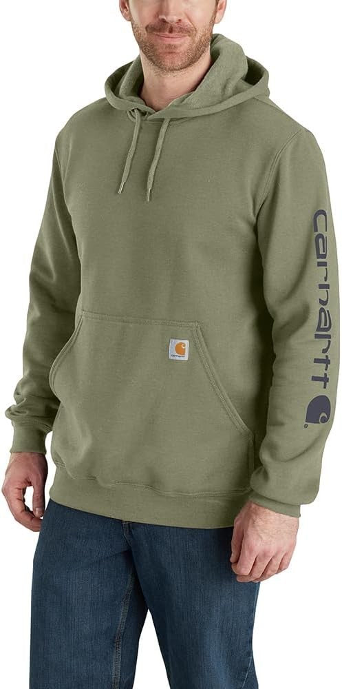 Carhartt Men's K288 & 100615 Midweight & Heavy Sleeve Logo Hooded Sweatshirt