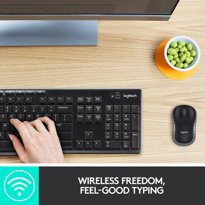 Logitech (MK270) Wireless Keyboard & Mouse Combo - Black