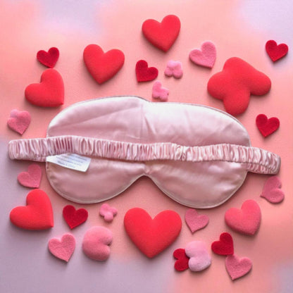 NEW Satin Pillow Case & Sleep Mask Set in Pink in nice gift bag