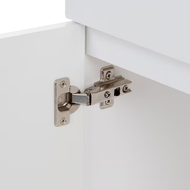 Project Source Dover 36 in White Single Sink Bathroom Vanity with White Top