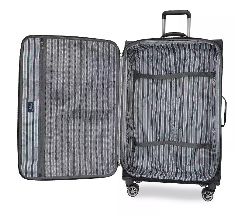 Skyway Flair Soft SIde Lightweight 28" Spinner Suitcase - Color = Midnight Palm