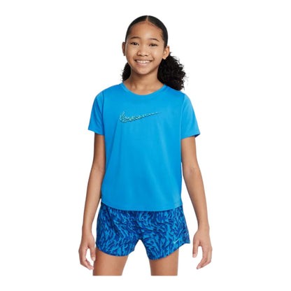 Nike One Older Kids' (Girls') Short-Sleeve Training Top - Blue or Pink