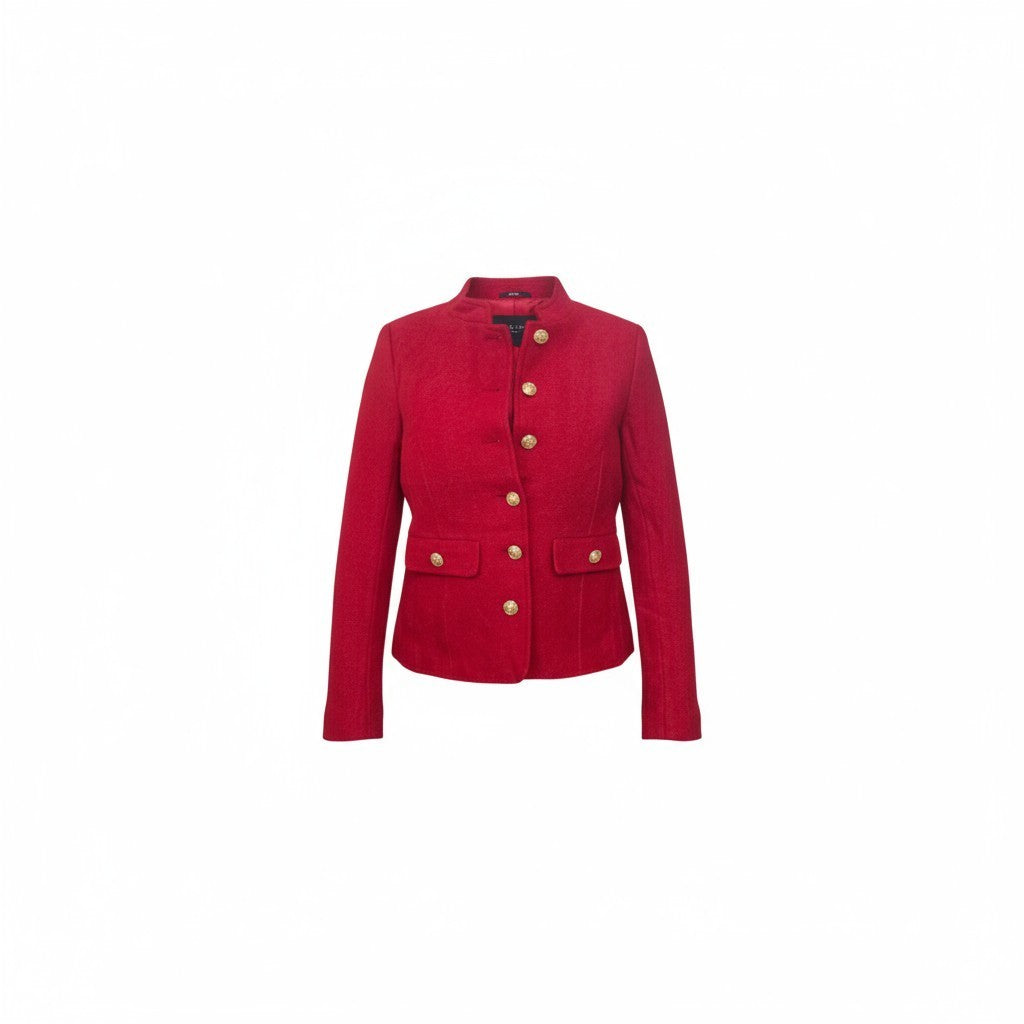 NWT Talbots Women's Red Short Wool Peacoat - Color: Red Pop - Sizes 2-14