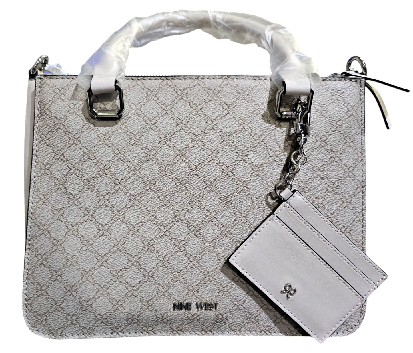 NINE WEST SERAFINI HANDBAG - MUSHROOM LOGO/MILK COLOR (NYL552306)