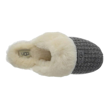 New 100% Authentic UGG Brand Women's Cozy Slippers Soft Knit Shoes, Charcoal