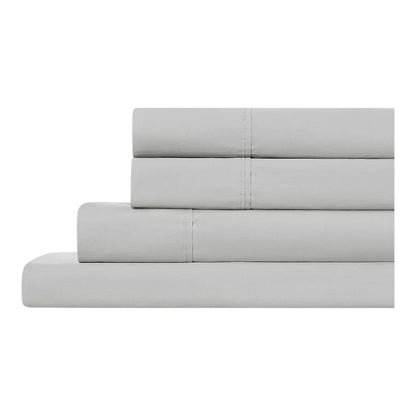 Columbia Breathable Cotton Percale 4 Piece King Size Sheet Set | 4 Color Options