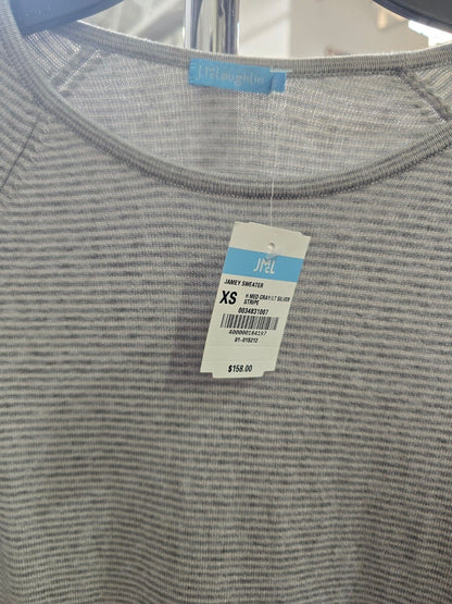 J. Mclaughlin Jamey Sweater Gray & Silver Stripe, XS