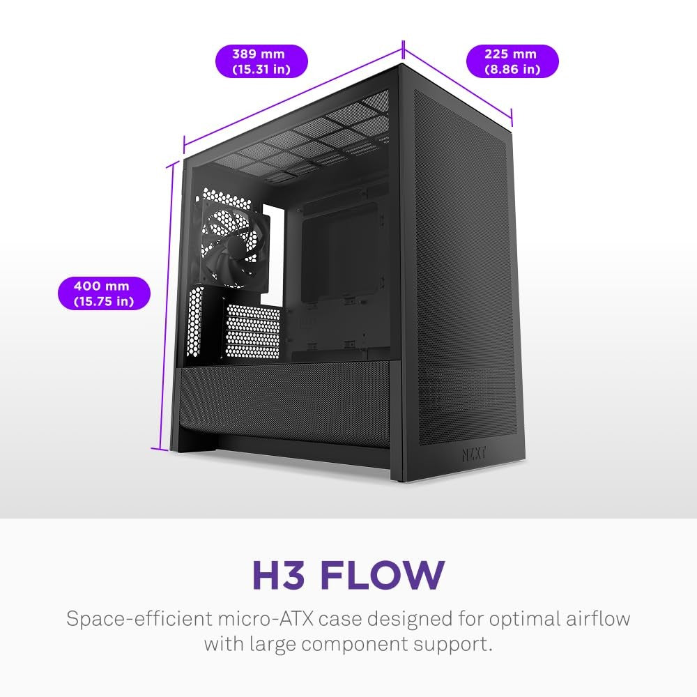 NZXT H510 Elite - CA-H510E-B1 - Premium Mid-Tower ATX Case PC Gaming Case - Dua
