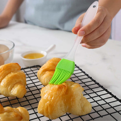 Norpro Flat Silicone Bristle Head Sauce Basting Brush - Multiple Colors
