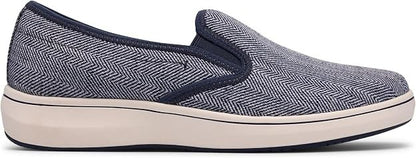 Cloudsteppers Clarks Women's Breezesky Zoe Canvas Loafers - Navy - Size 6.5
