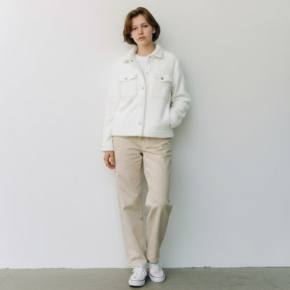 New Rachel Zoe White Teddy Jacket Classic Style | XS