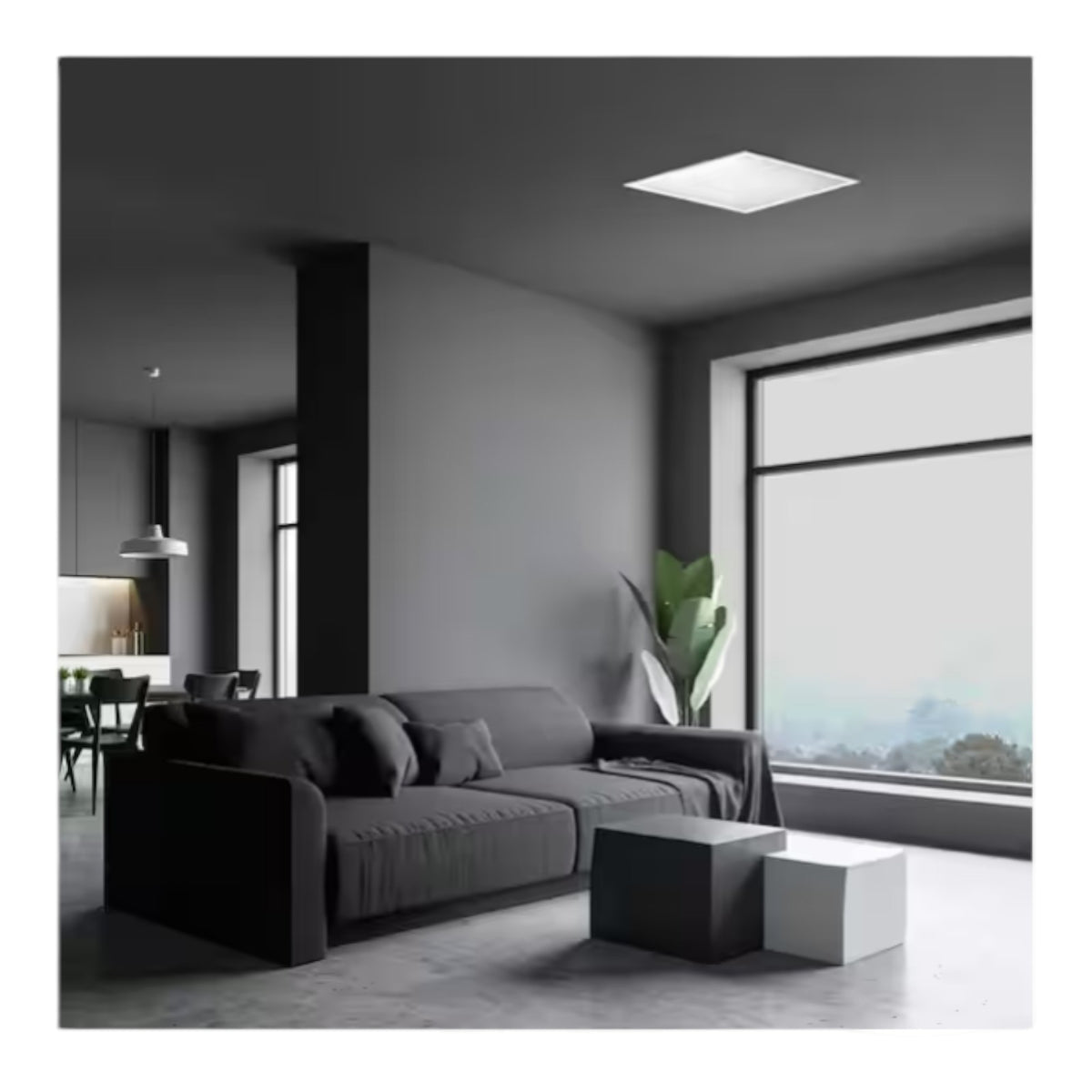 2' x 2' 4250 Lumens Non-Dimmable Integrated LED Flat Panel Ceiling Fixture 2-pac